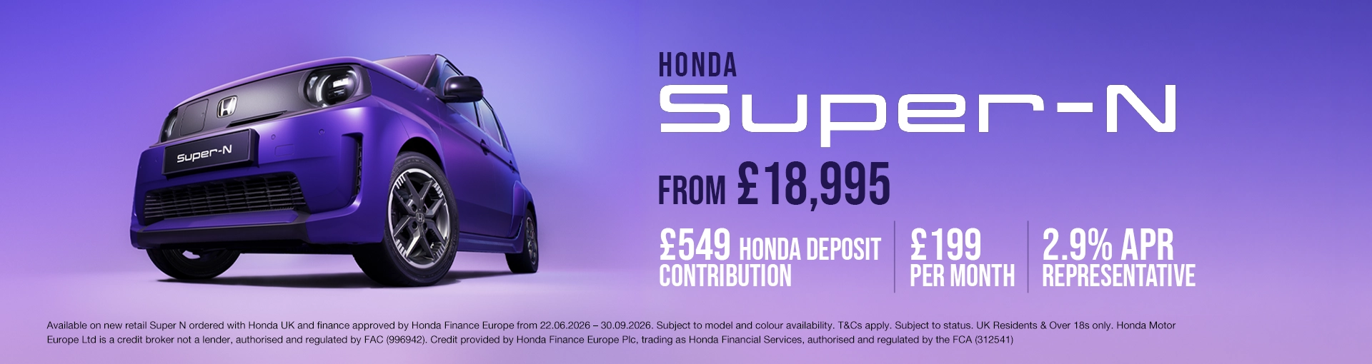 North Wales Honda banner